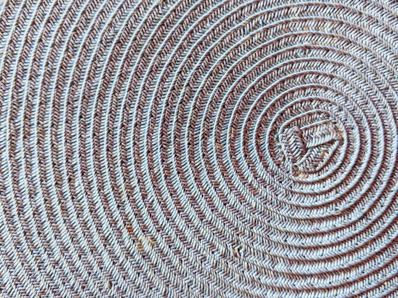 a woven spiral